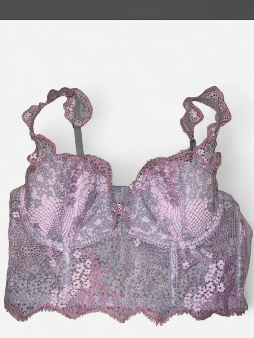 VS new never worn Lace Longline Bralette corset top in Lavender shades